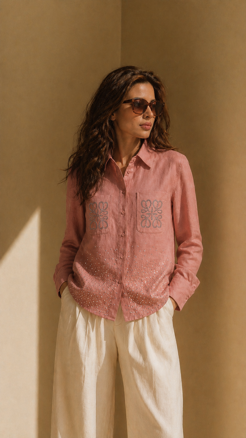 Linen Strass Blouse