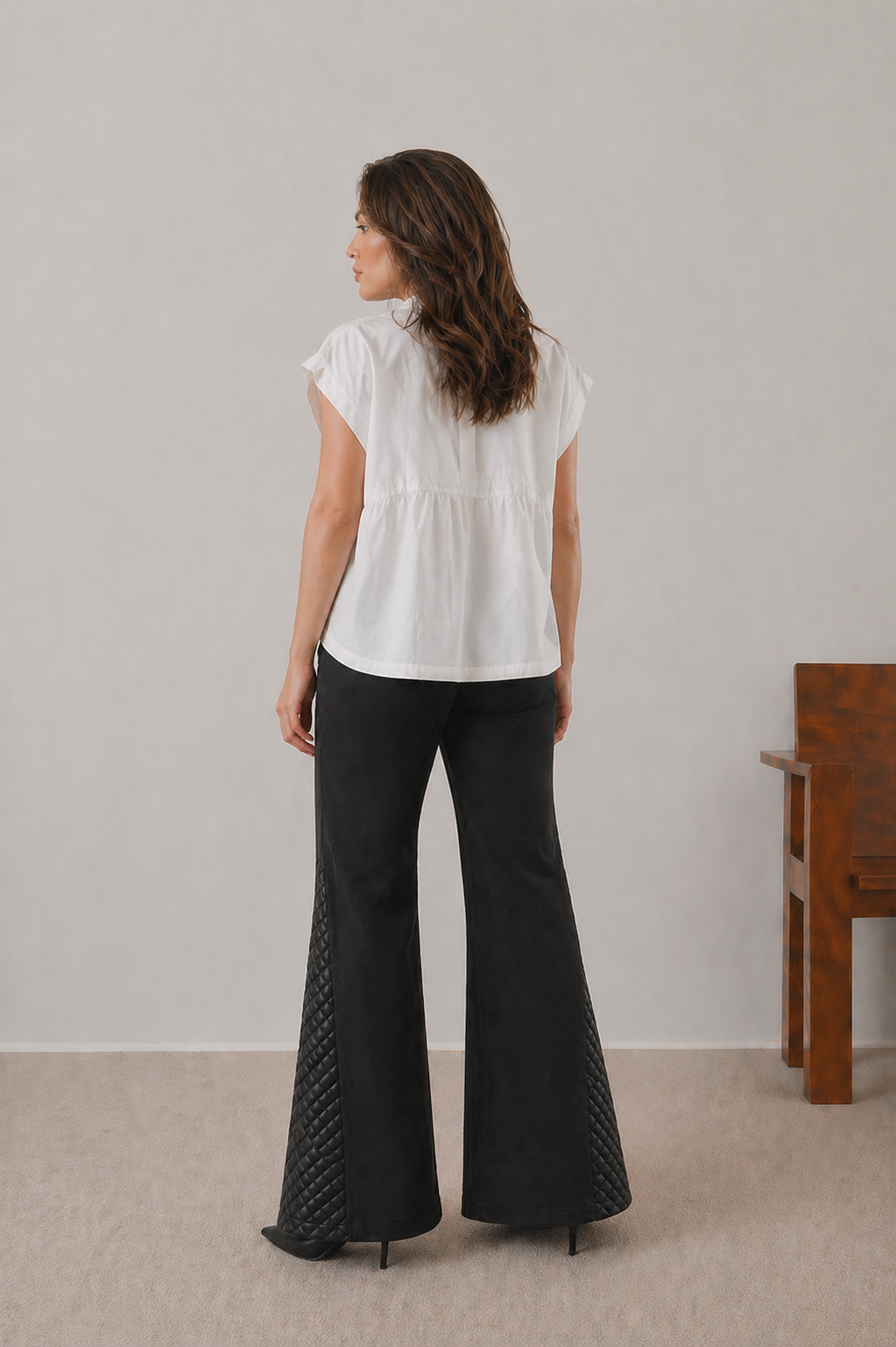 Textured Panel Trousers