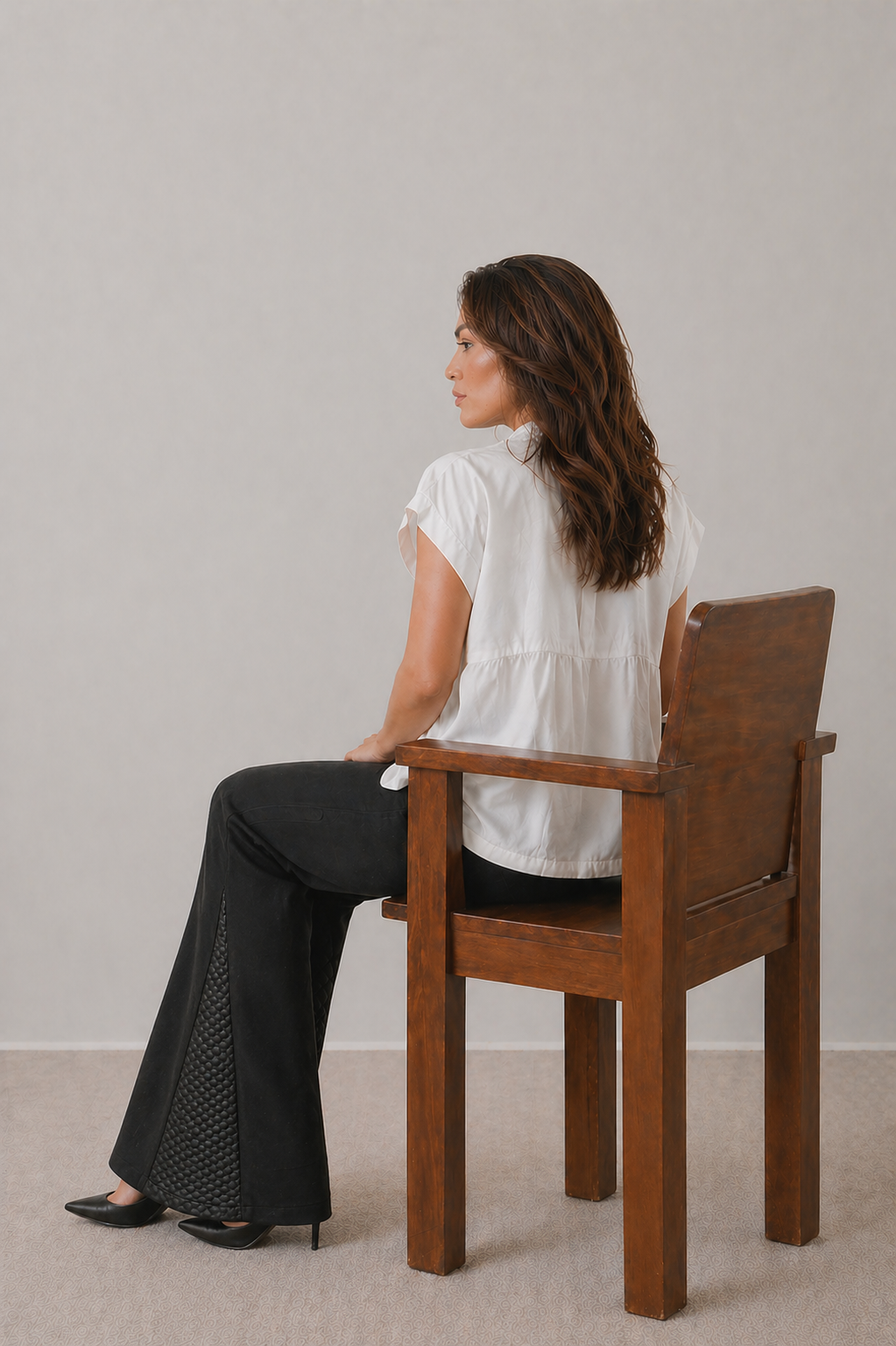 Textured Panel Trousers