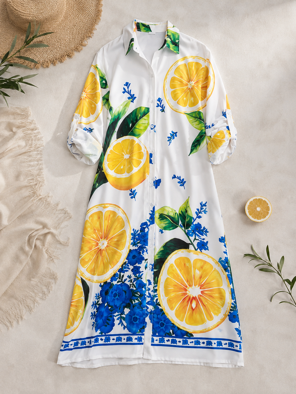 Lemon Long Cardigan