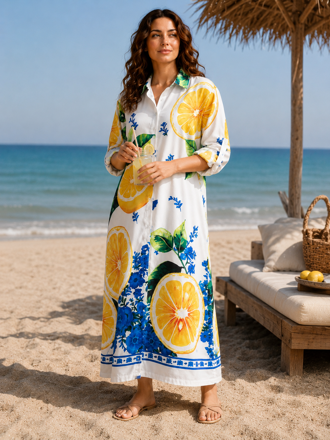 Lemon Long Cardigan