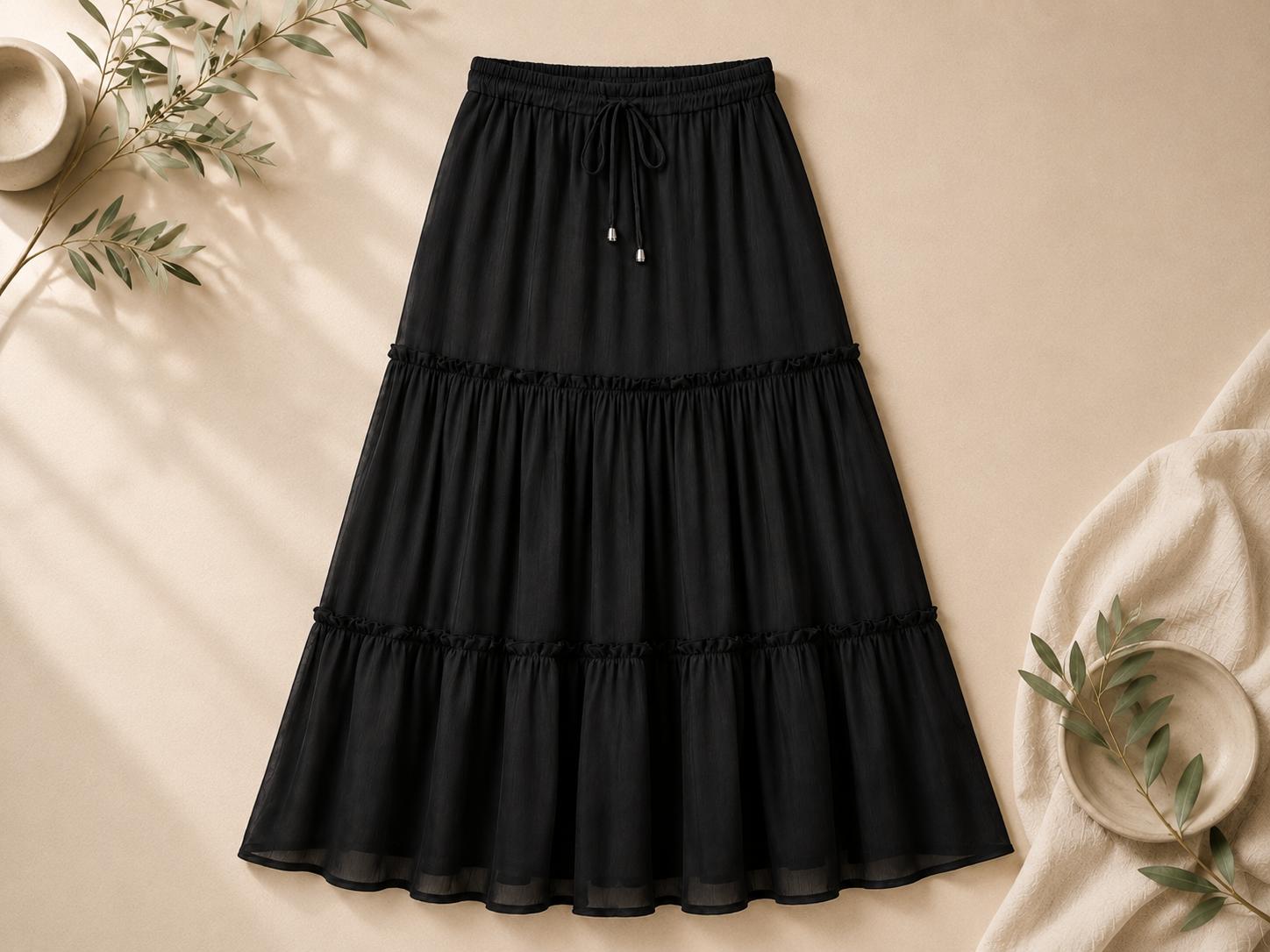 Tiered Maxi Skirt