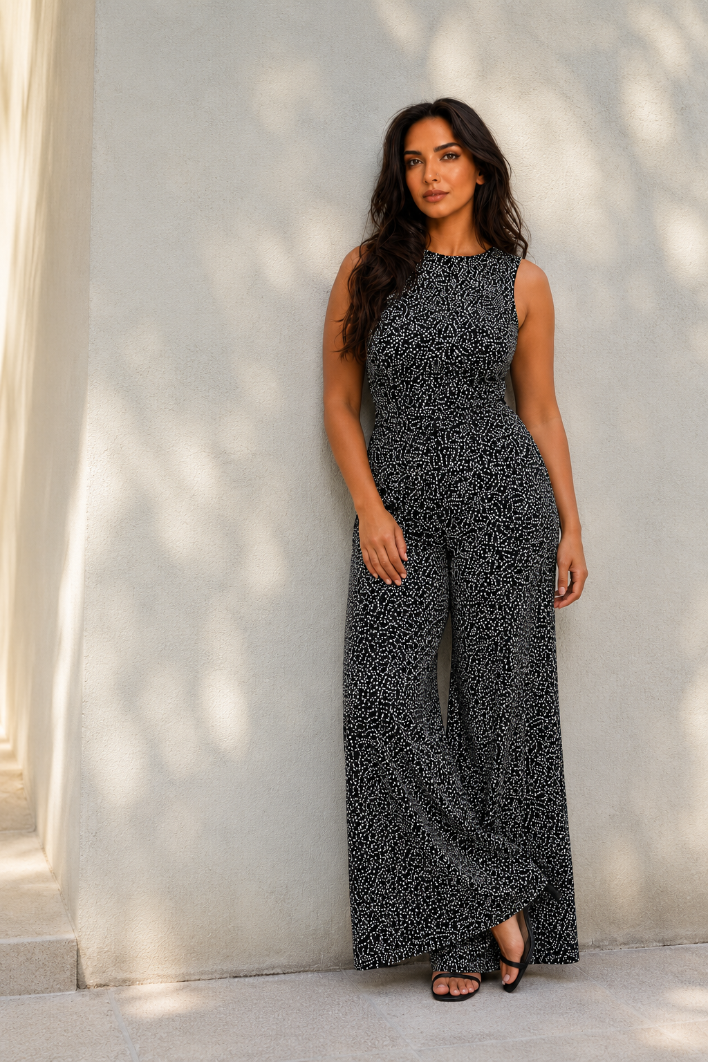 Printed Wide-Leg Jumpsuit