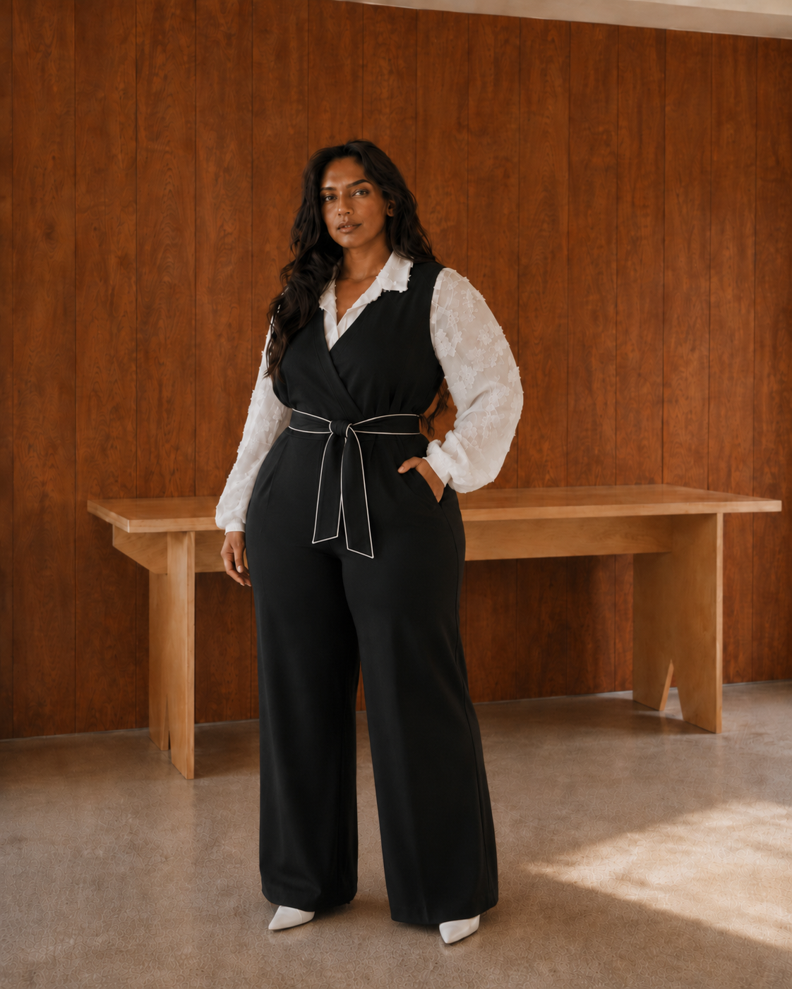 Contrast Lace Jumpsuit