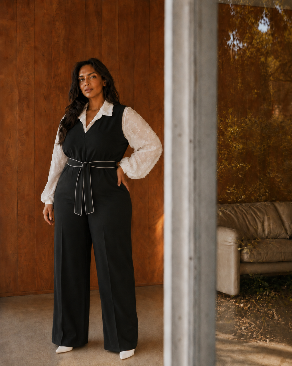 Contrast Lace Jumpsuit