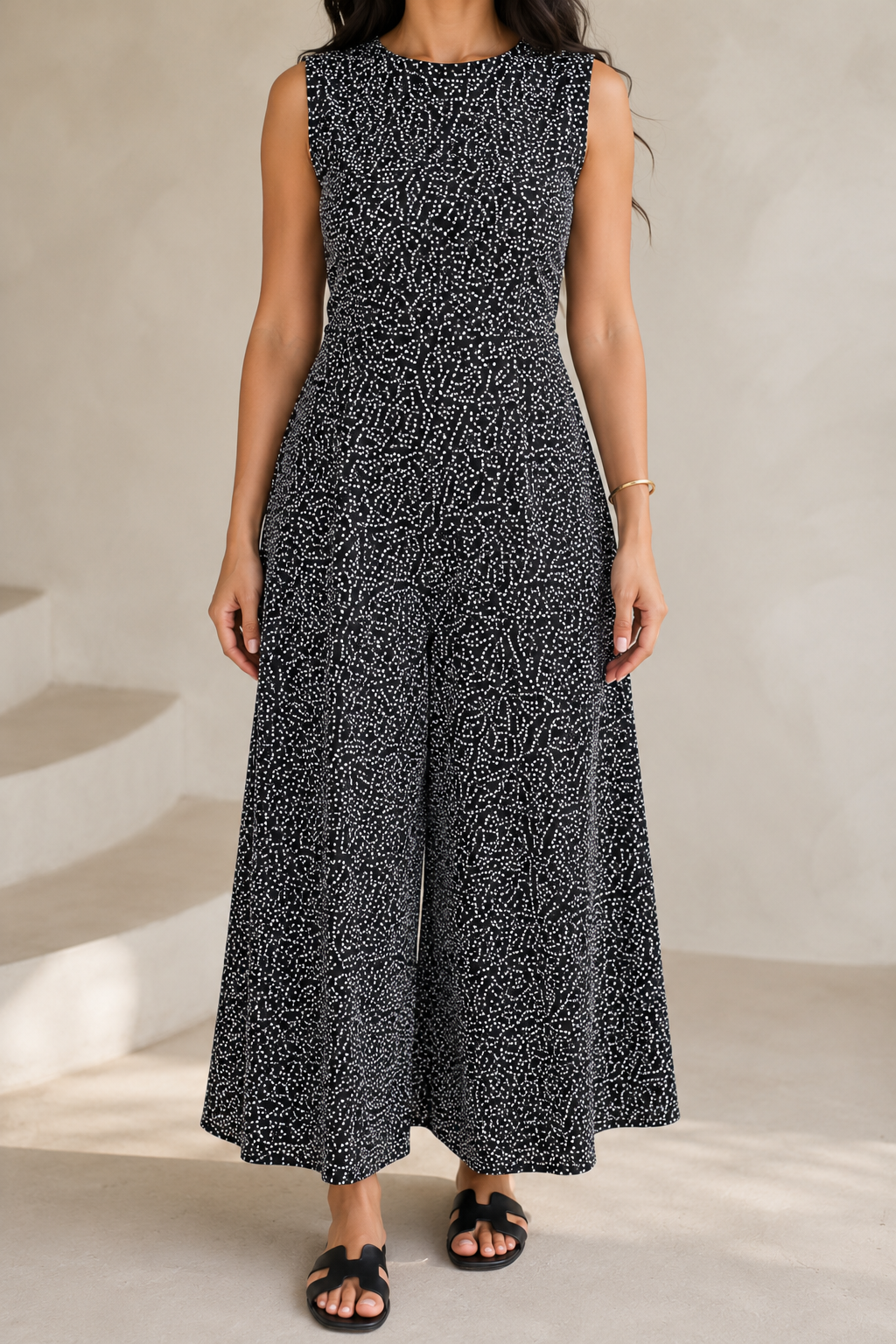 Printed Wide-Leg Jumpsuit
