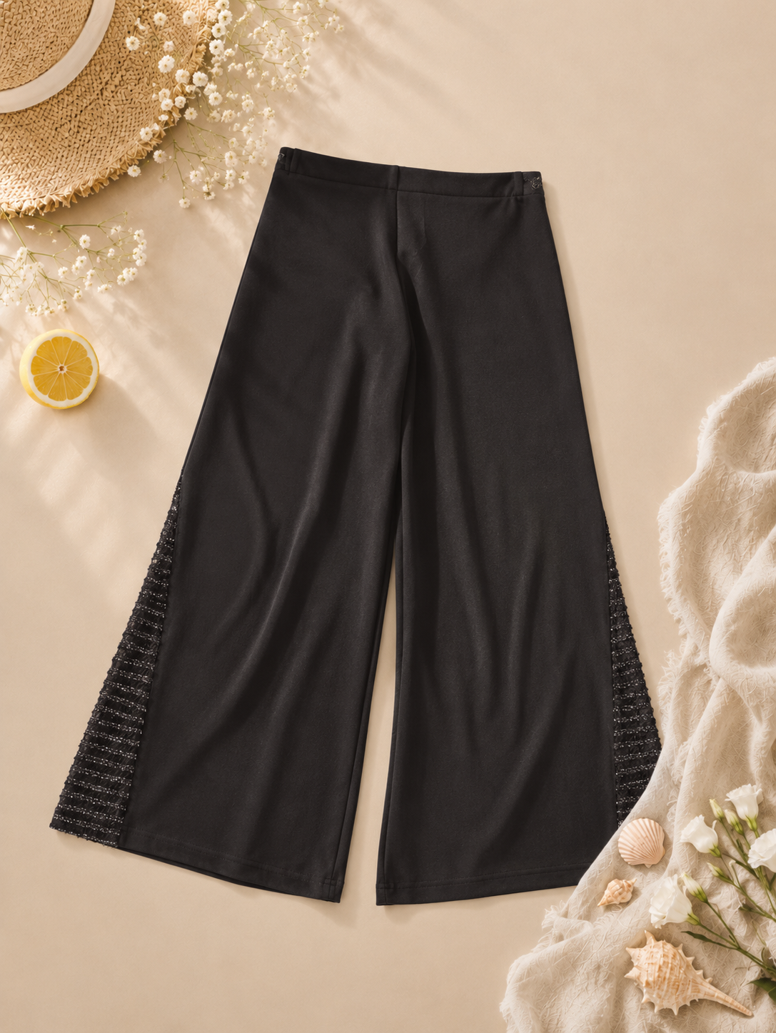 Textured Side Panel Trousers