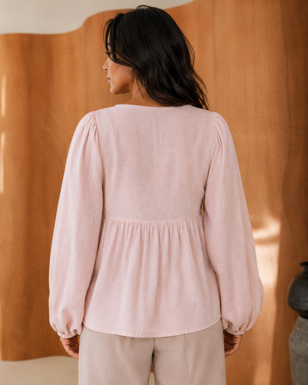 Embroidered Peplum Blouse