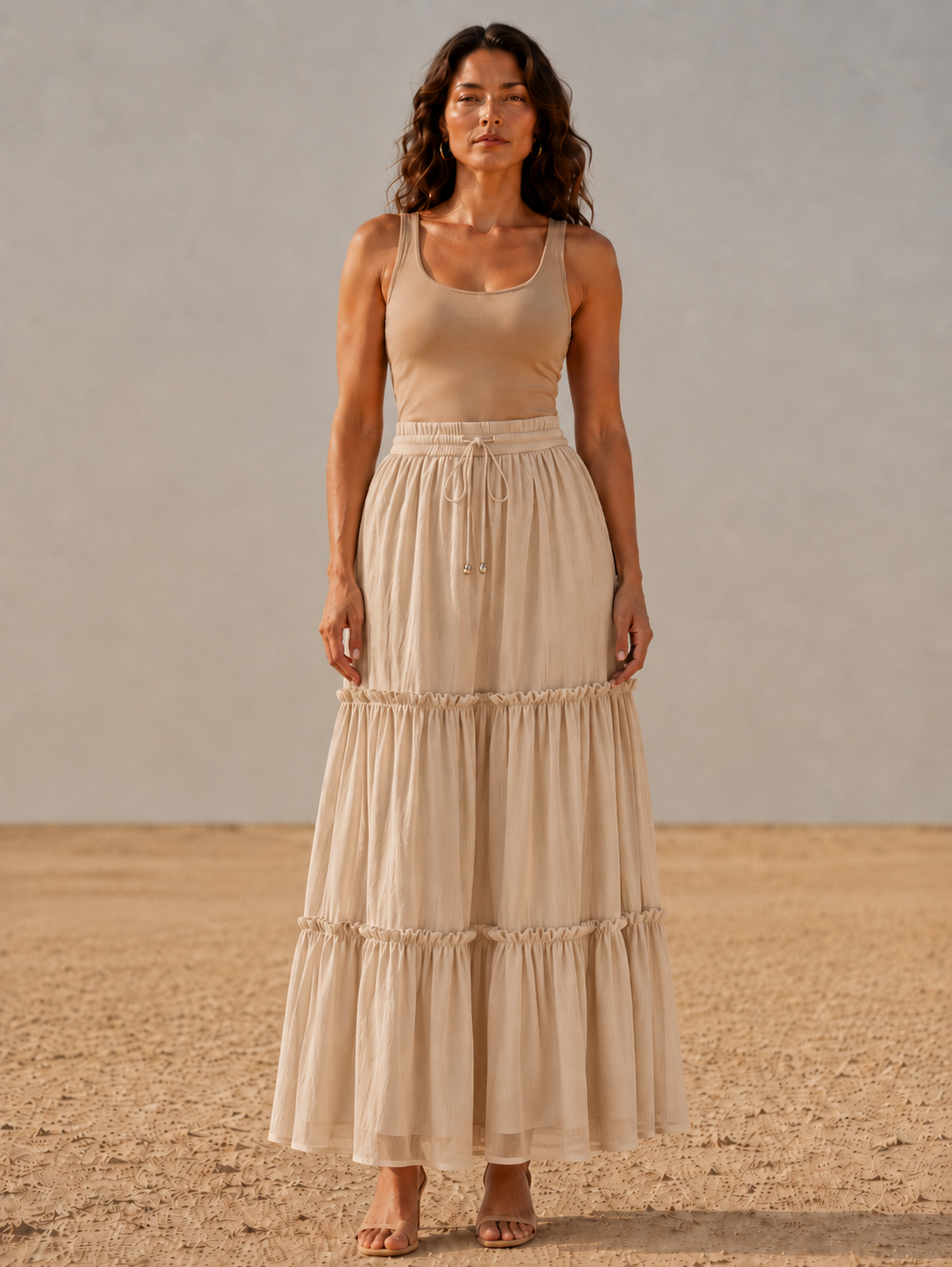 Tiered Maxi Skirt