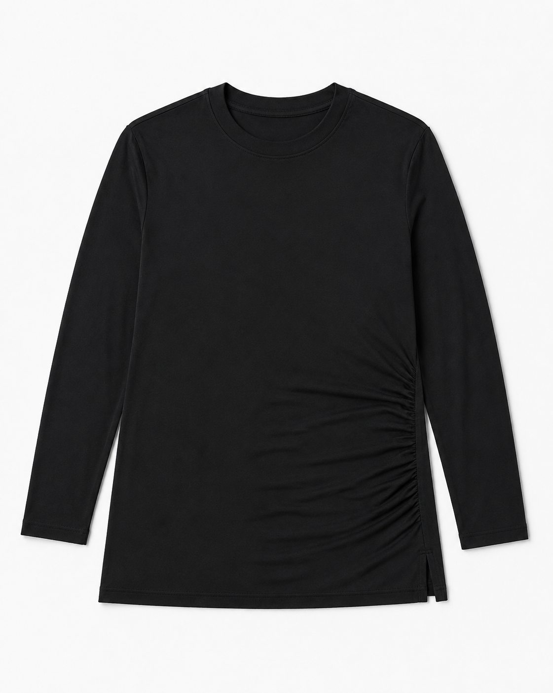 One-Side Ruched Longline Top