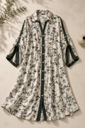 Botanical Print Long Shirt