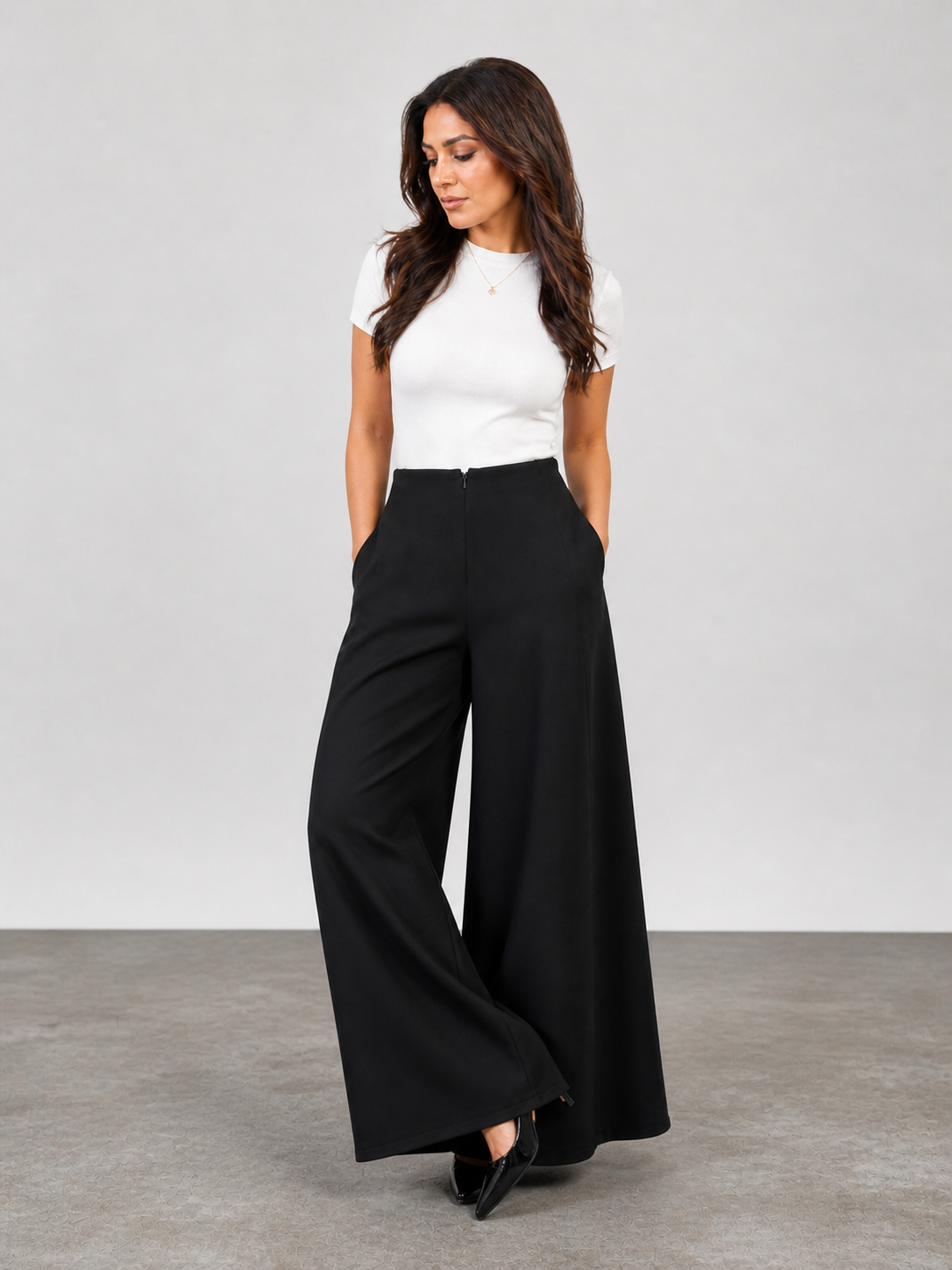 Wide-Leg Trousers