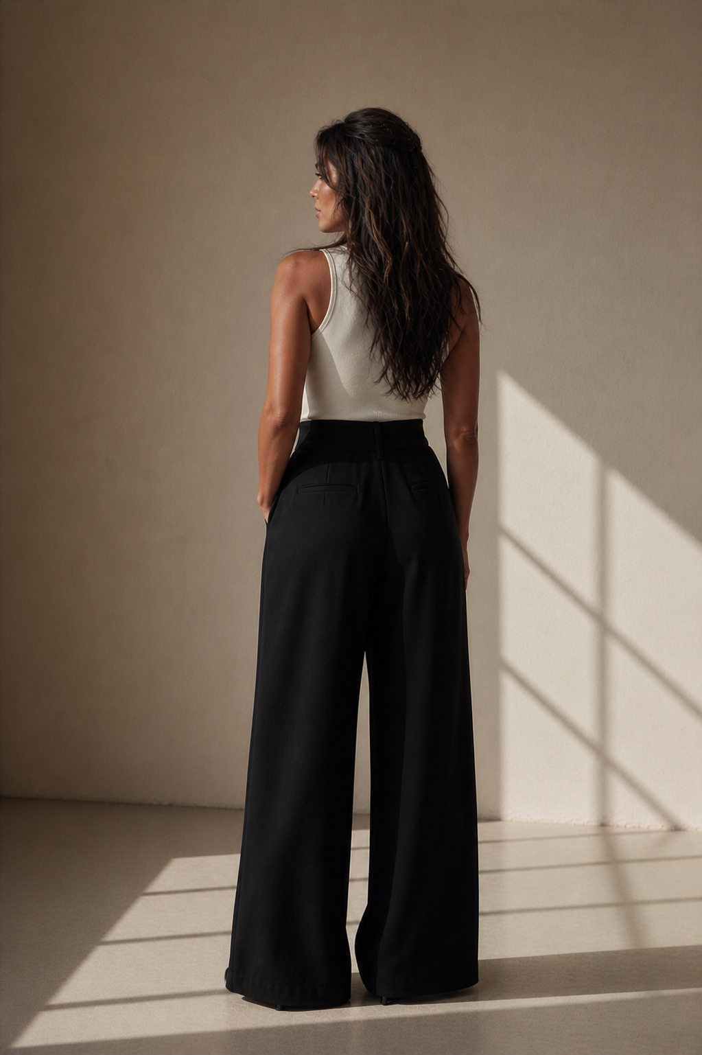 Tailored Wide-Leg Trousers