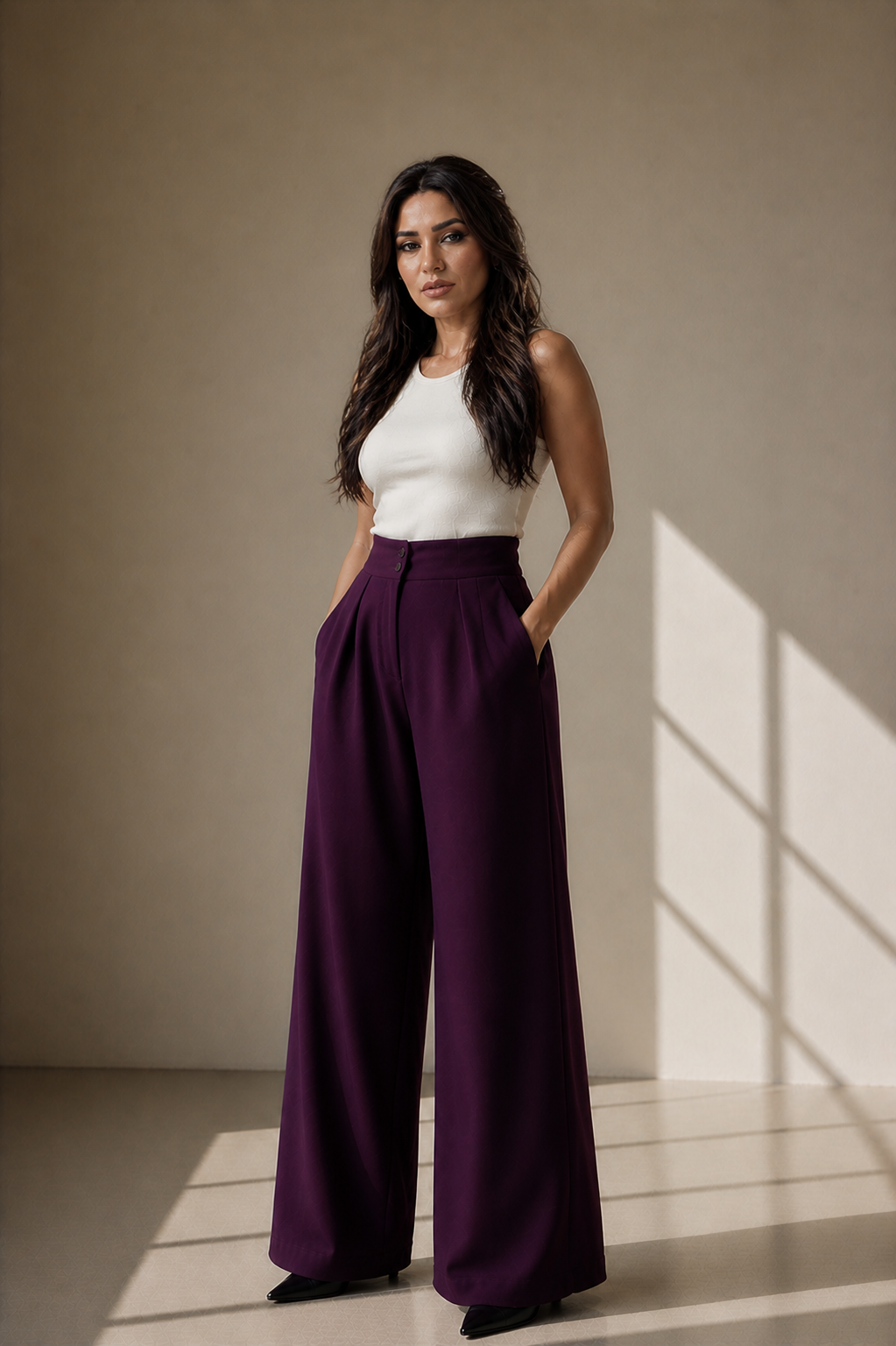 Tailored Wide-Leg Trousers