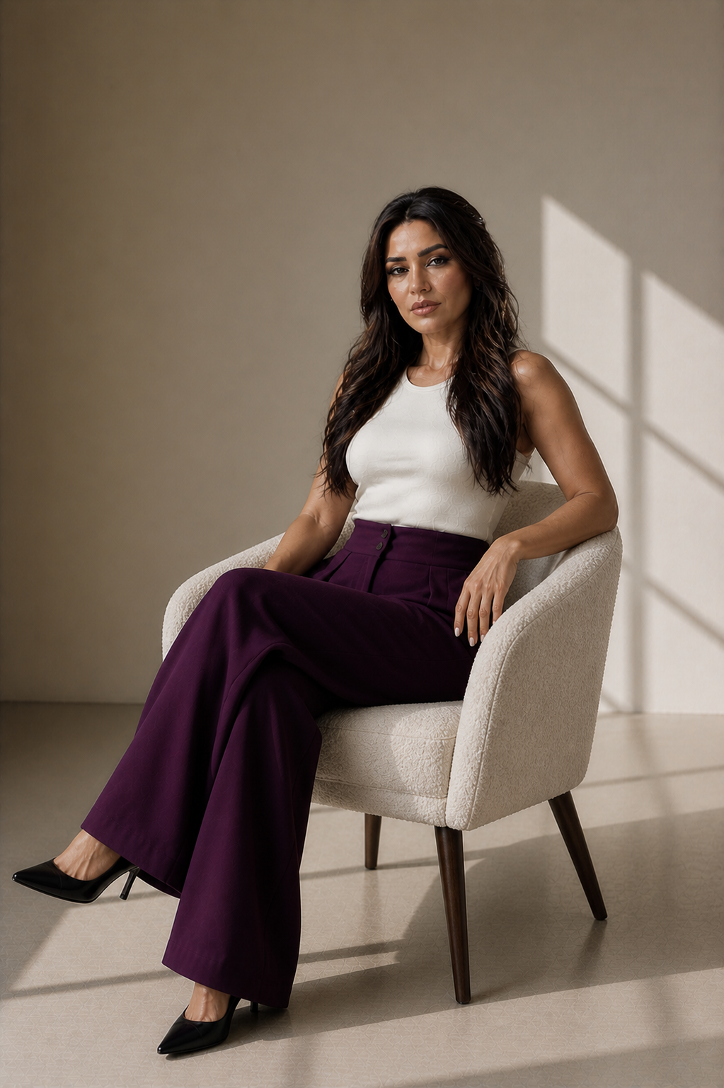 Tailored Wide-Leg Trousers