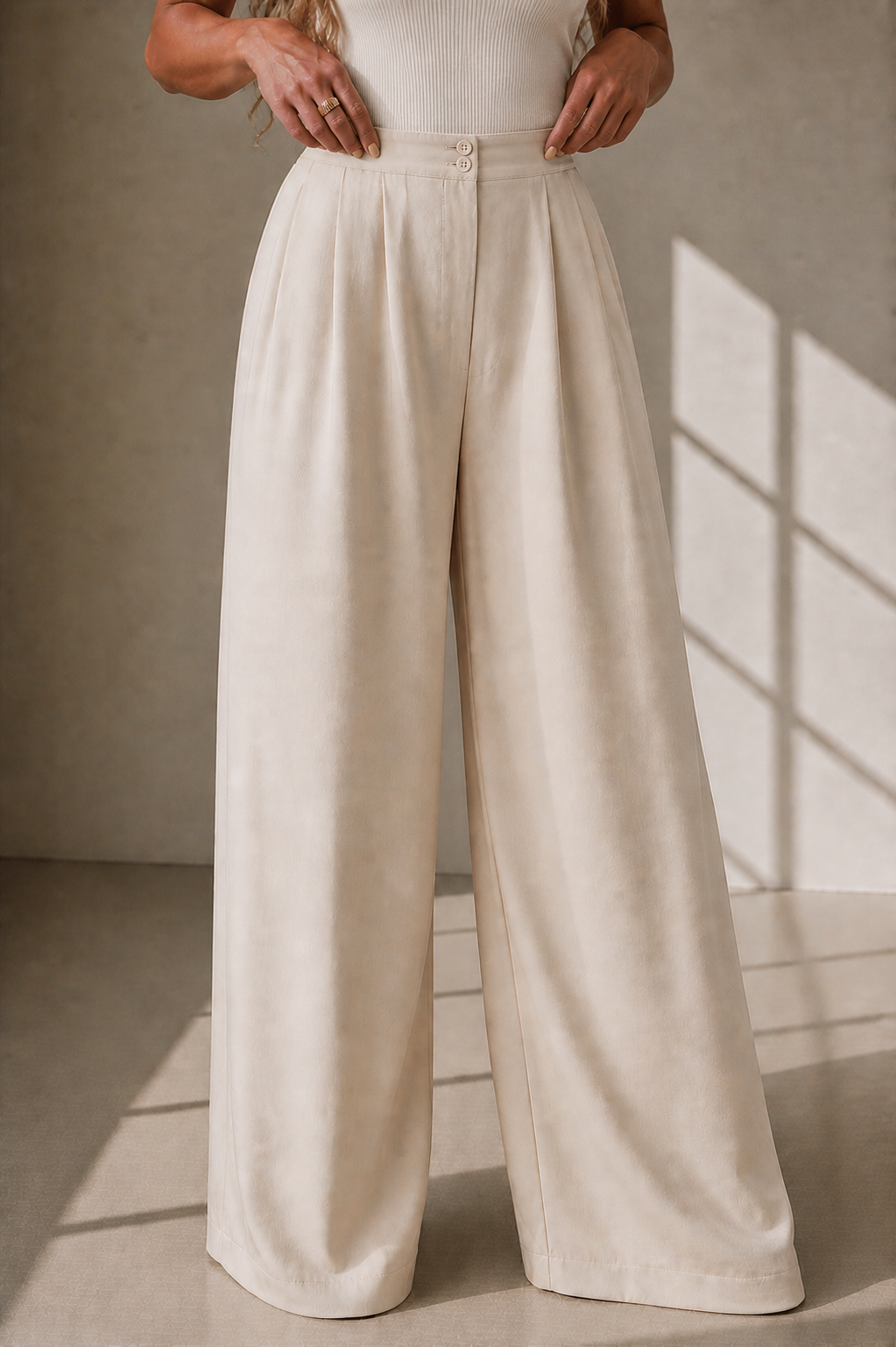 Tailored Wide-Leg Trousers