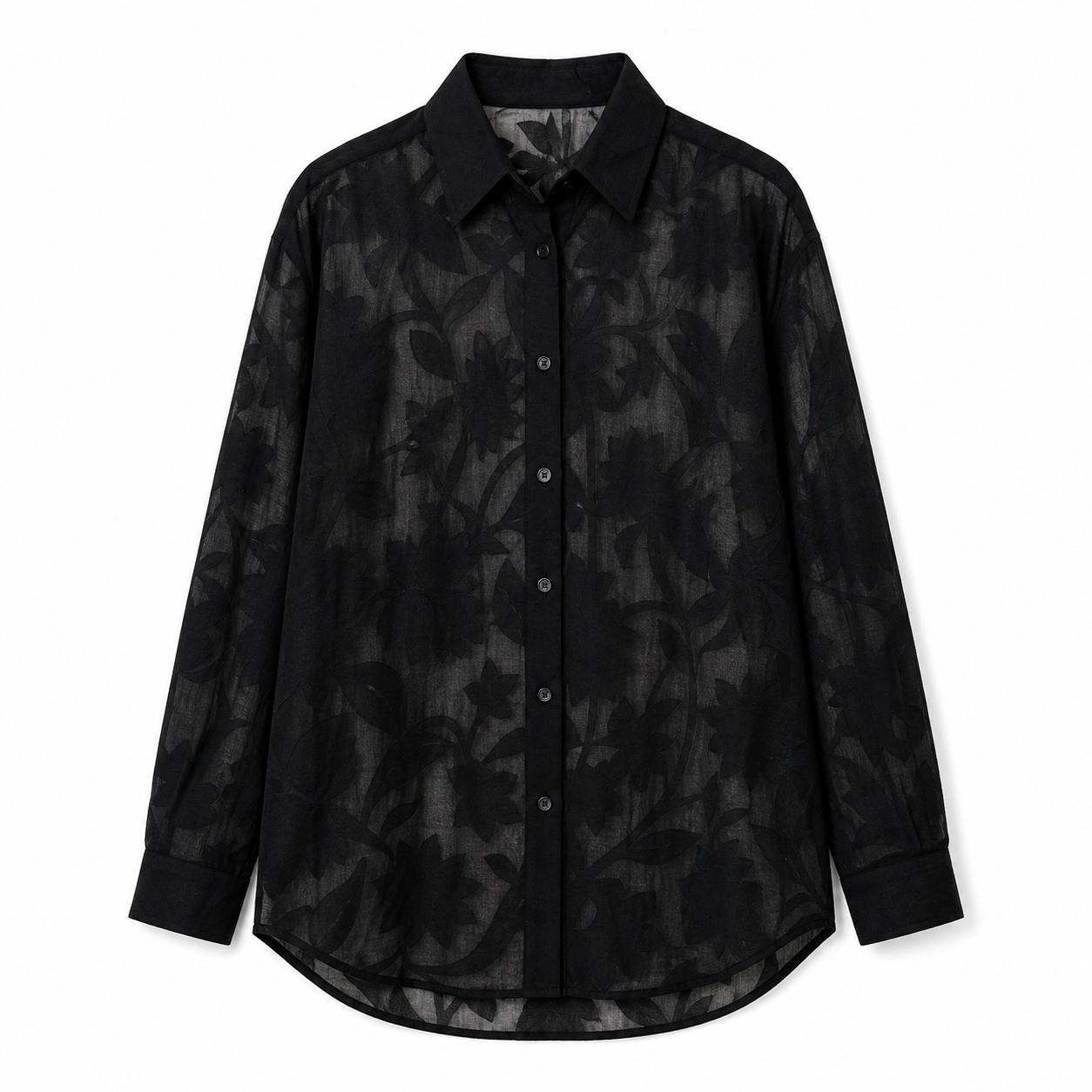 Sheer Floral Blouse