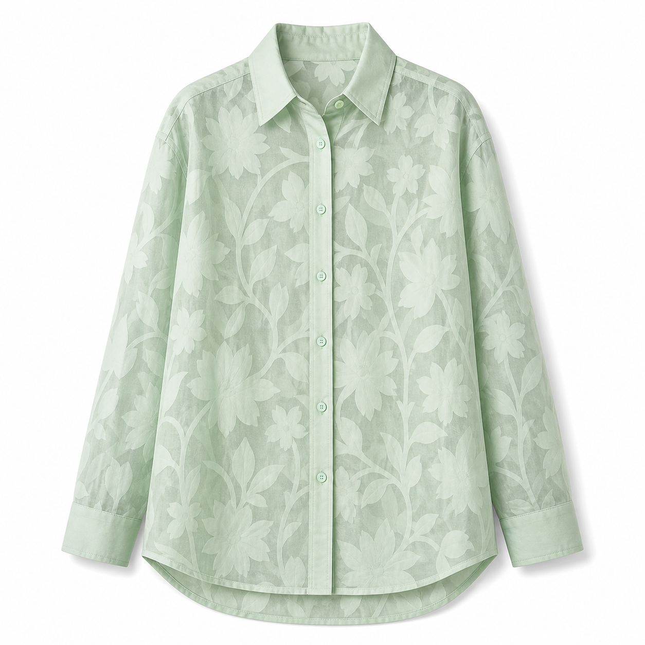 Sheer Floral Blouse