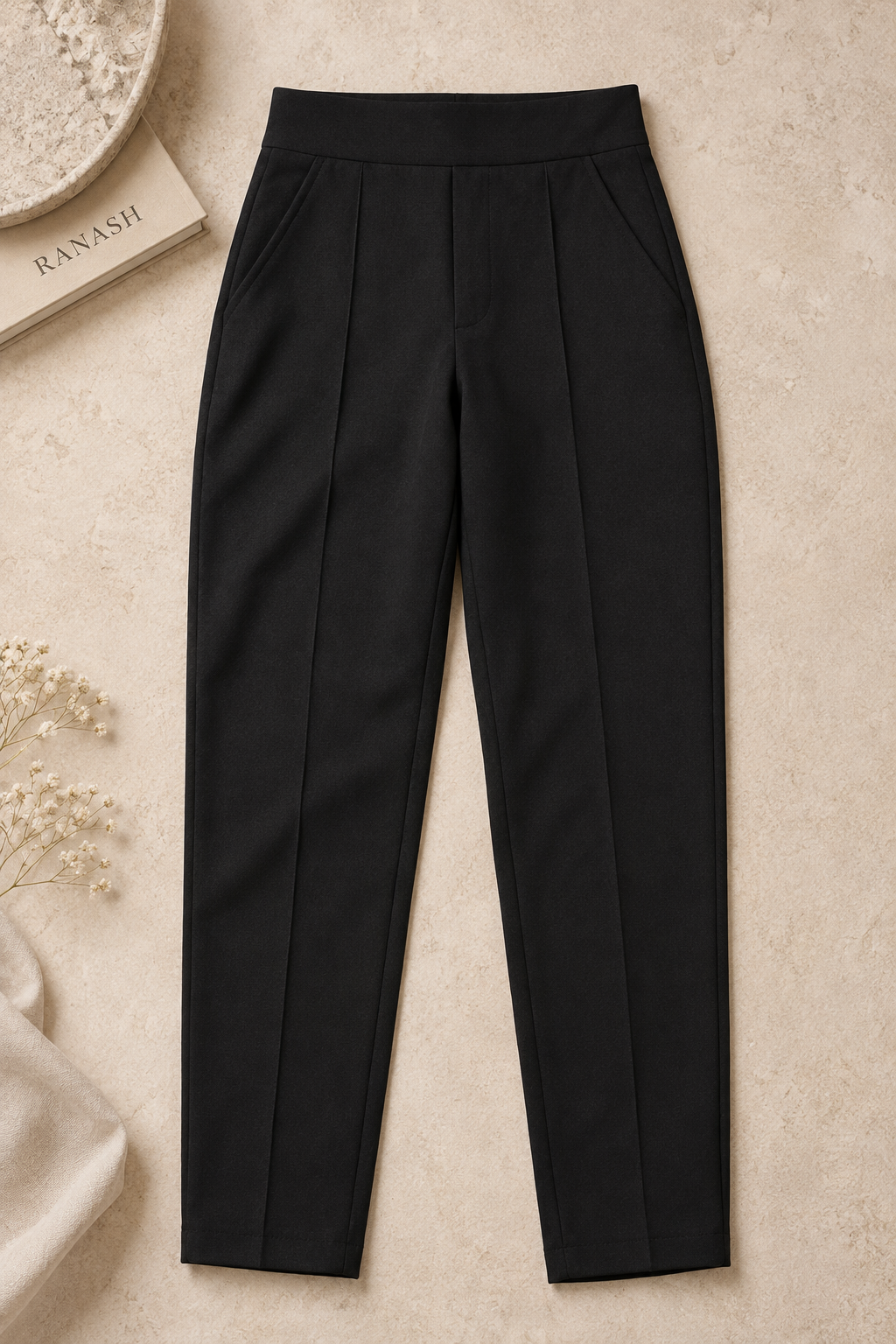 High-Waist Tailored Trousers