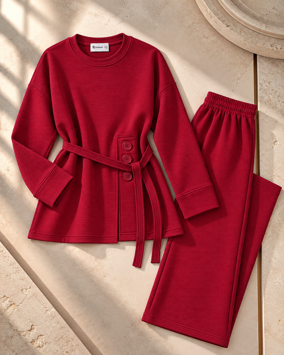 Sculpted Elegance Belted Set