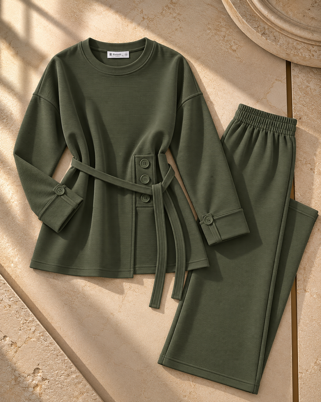 Sculpted Elegance Belted Set