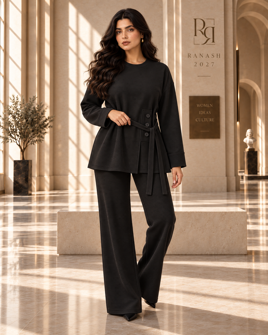 Sculpted Elegance Belted Set