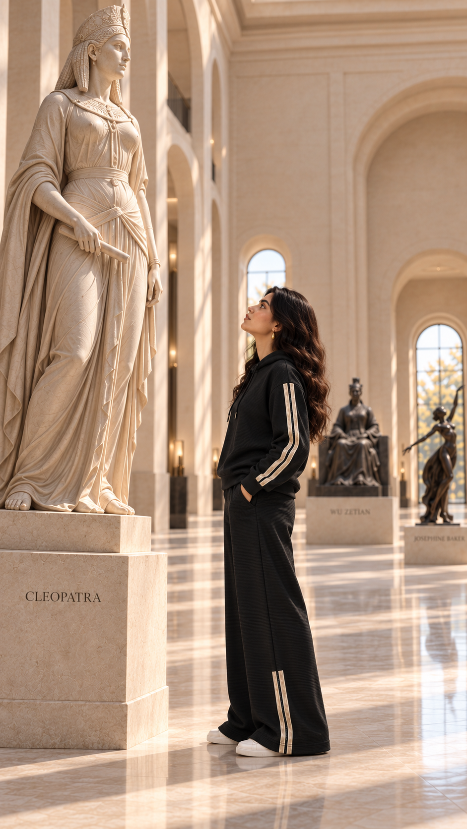 Ribbed Hoodie & Wide-Leg Trouser Set