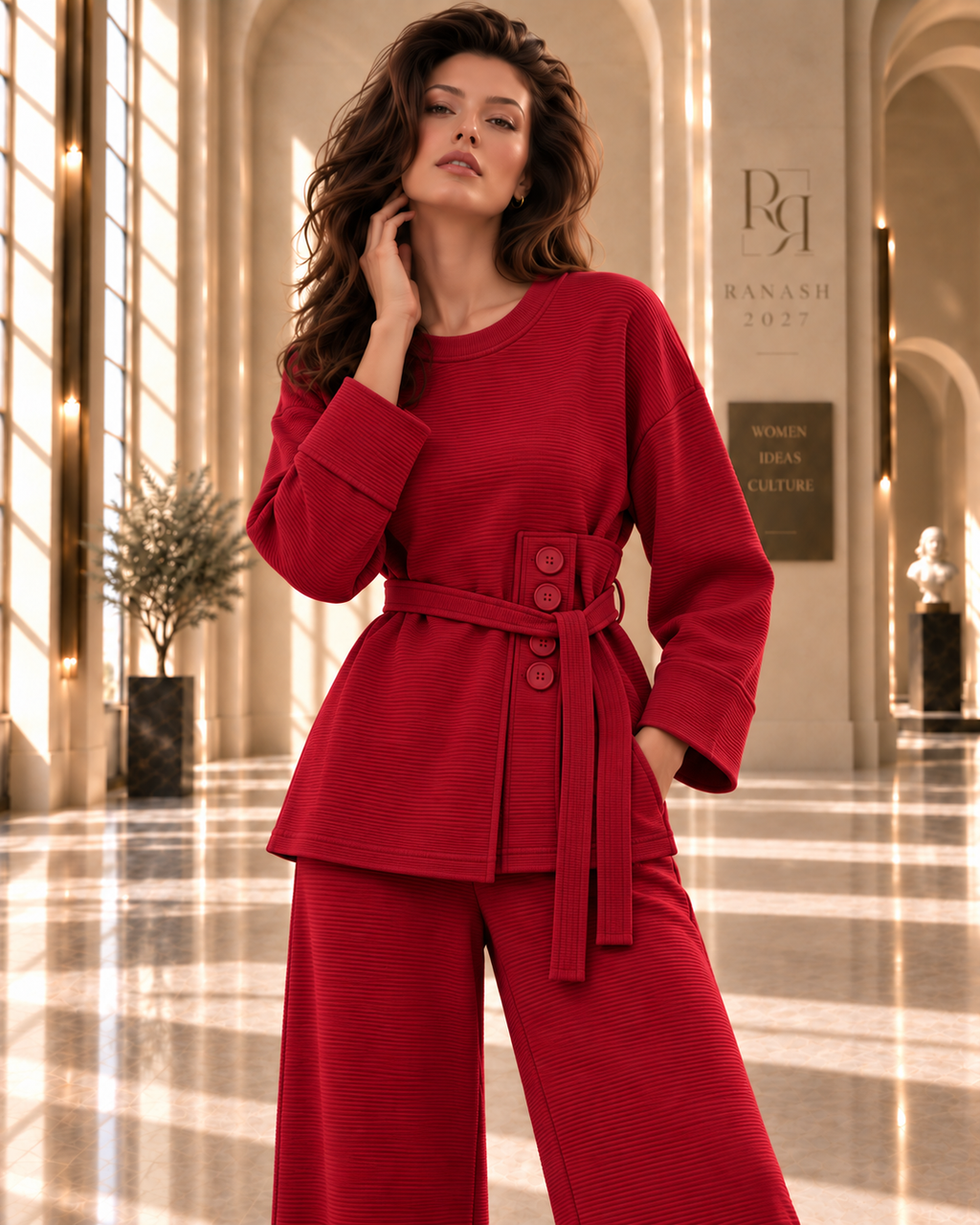 Sculpted Elegance Belted Set