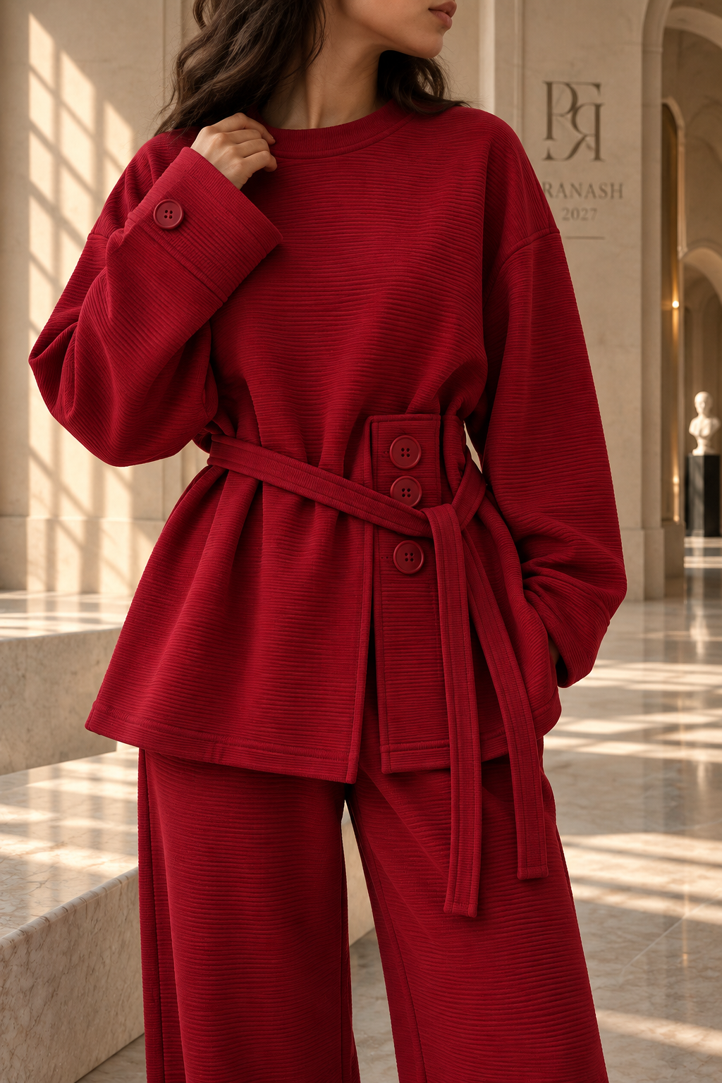 Sculpted Elegance Belted Set