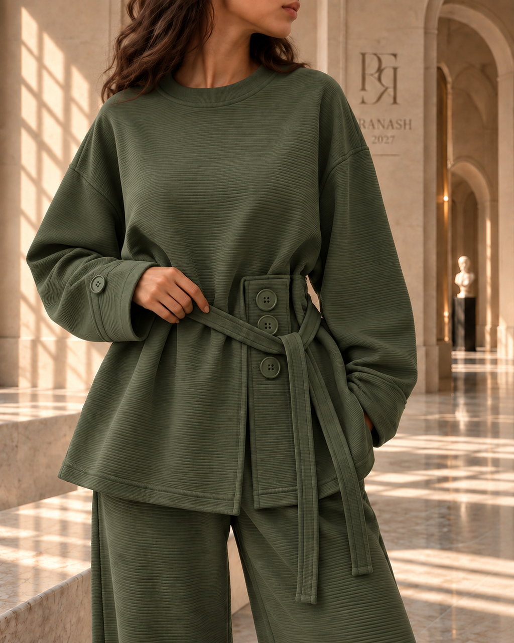 Sculpted Elegance Belted Set