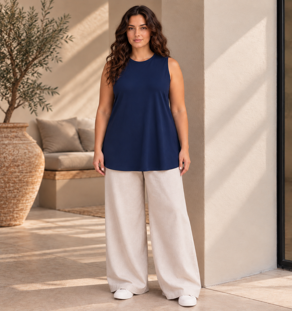 Essential Sleeveless Plus Size Tunic