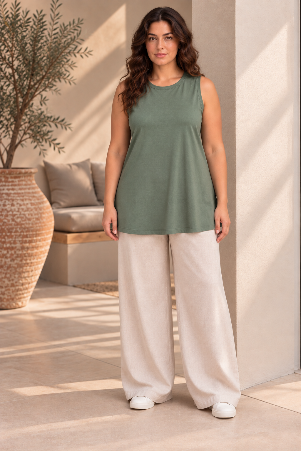 Essential Sleeveless Plus Size Tunic
