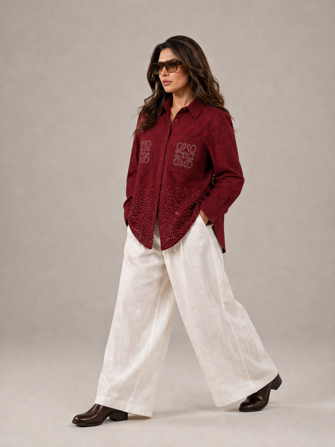 Linen Strass Blouse