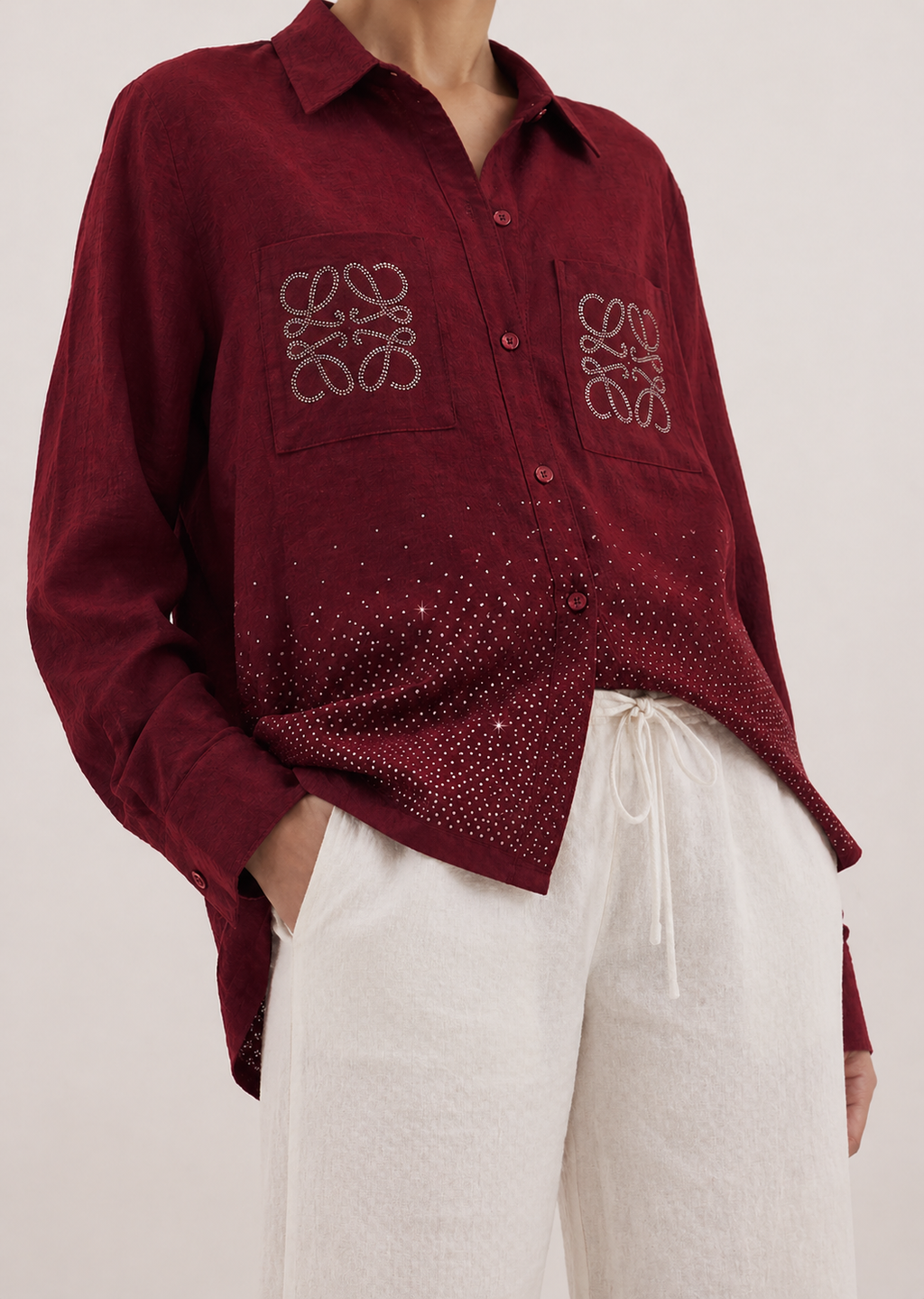 Linen Strass Blouse