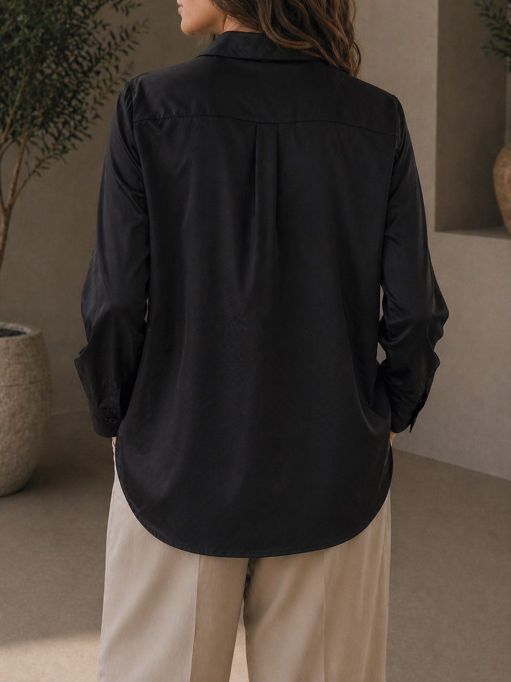 Satin Strass Blouse