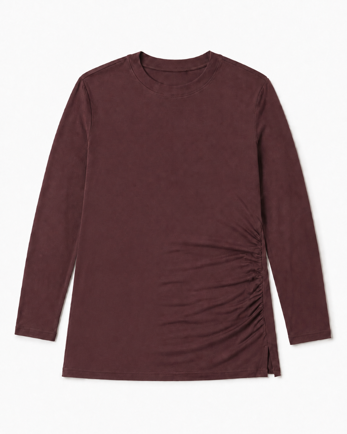 One-Side Ruched Longline Top