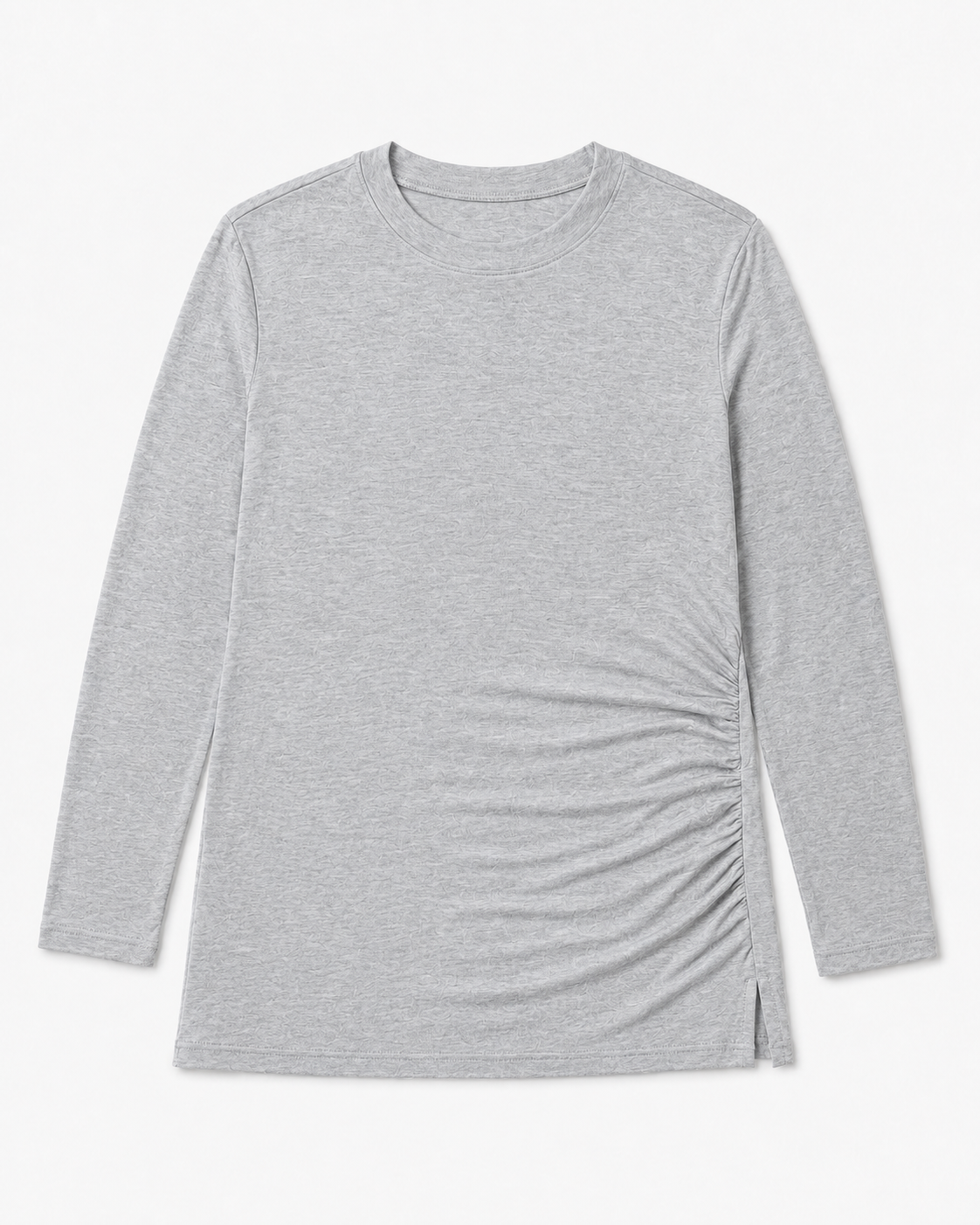 One-Side Ruched Longline Top
