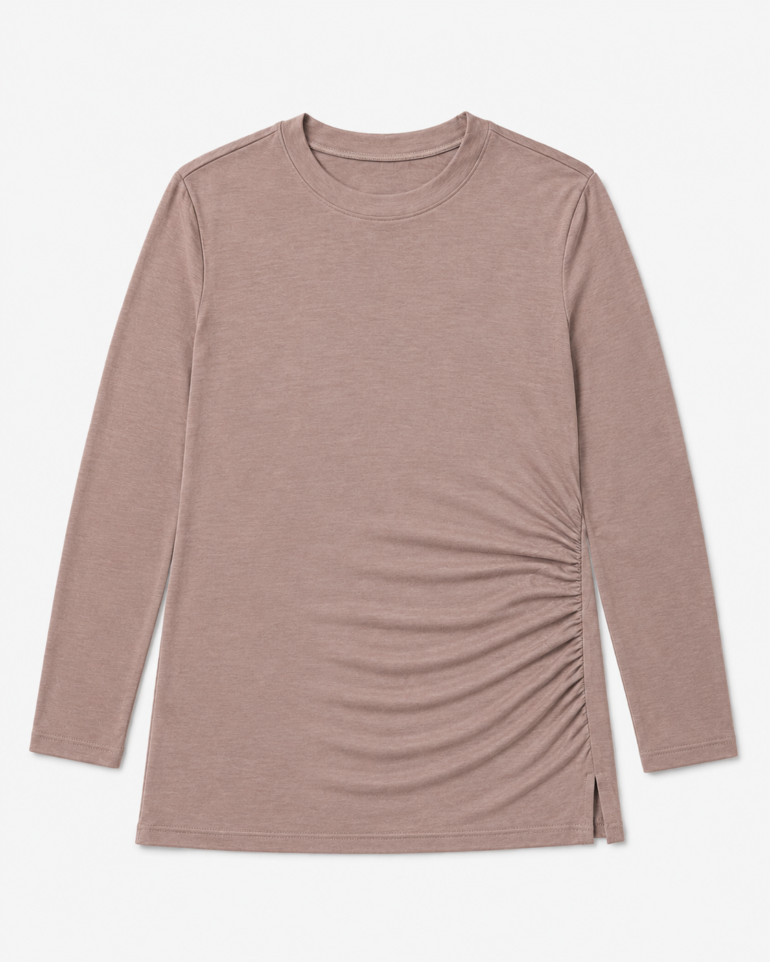 One-Side Ruched Longline Top