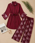 Embroidered Long Blouse Set