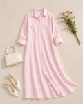 Striped Strass Shirt Dress