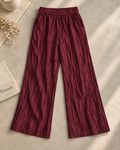 Crinkled Wide-Leg Trousers
