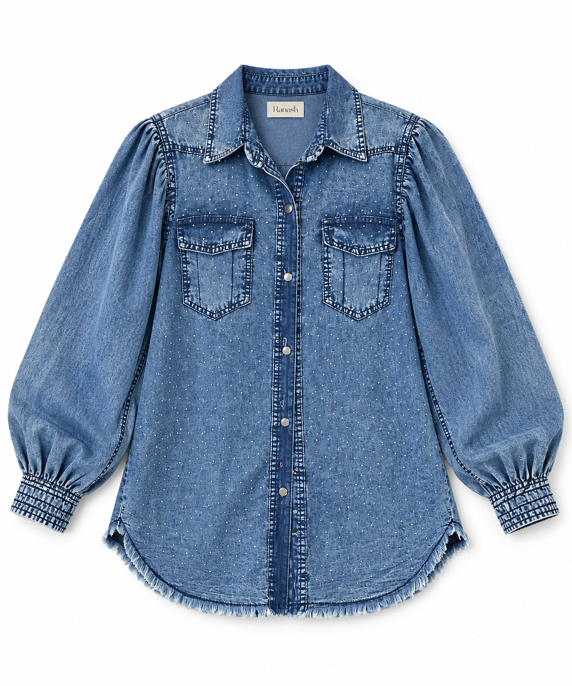 Rhinestone Denim Shirt