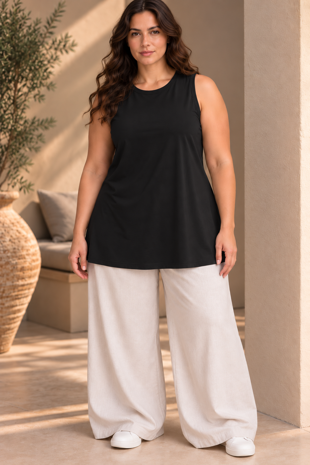 Essential Sleeveless Plus Size Tunic